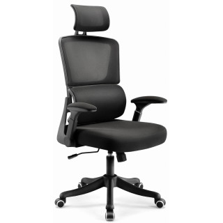 Čierne kancelárske kreslo HELL´S CHAIR