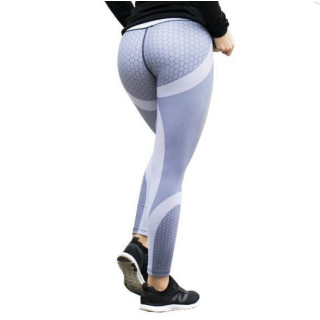 Ženske sive i bijele sportske tajice s uzorkom