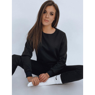 Ženska crna klasična majica s kapuljačom