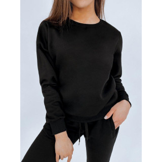 Ženska crna klasična majica s kapuljačom