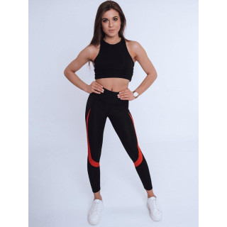 Ženske sportske tajice s visokim strukom u crnoj boji