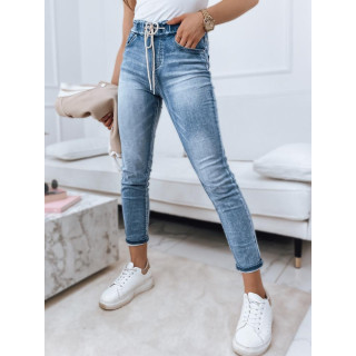 Svijetloplave ženske traperice s gumicom u struku