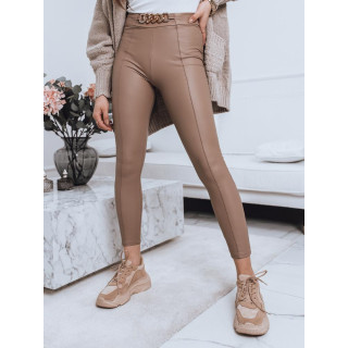 Bež tople tajice od eko kože