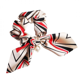 Kratka PIN UP gumica s uzorkom i biserom