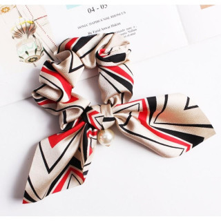 Kratka PIN UP gumica s uzorkom i biserom