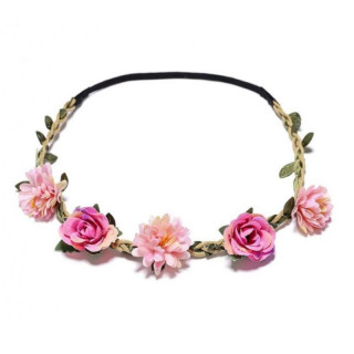 Vjenčić za kosu s ružičastim cvjetovima