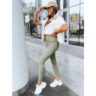 Ženske zelene rebraste tajice