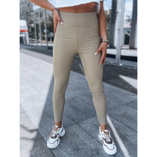 Bež voštane tajice s visokim strukom