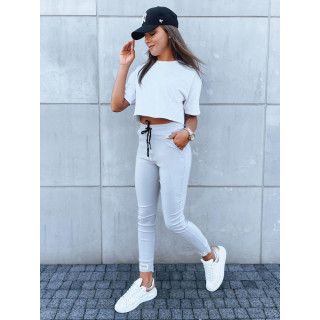 Uske ženske svijetlo sive hlače