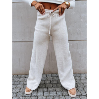 Ženske široke hlače svijetlo bež boje