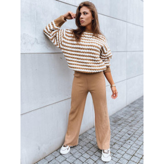 Ženske široke hlače smeđe boje