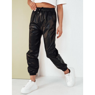 Ženske kožne joggerice u crnoj boji