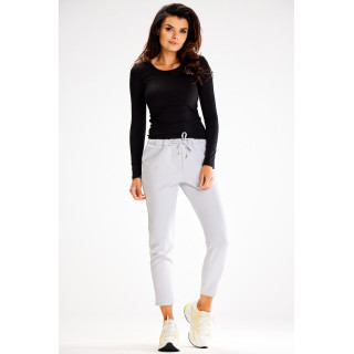 Uske ženske hlače sive boje