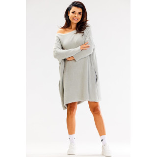 Ženski sivi oversize džemper