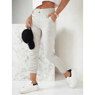 Sive ženske trenirke s elastičnim strukom