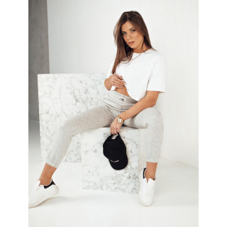 Sive ženske trenirke s elastičnim strukom