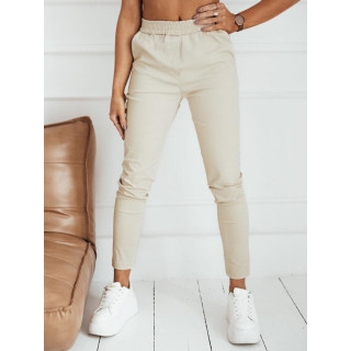 Bež ženske hlače s gumicom u struku
