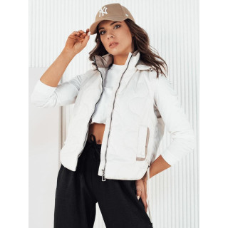 Bijeli prošiveni ženski prsluk