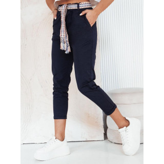 Ženske tamnoplave hlače s remenom