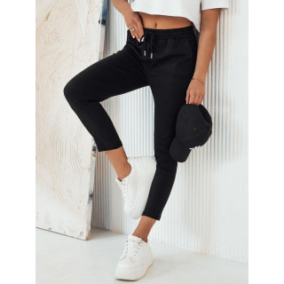 Crne ženske hlače od tkanine