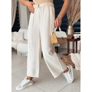 Ženske ekru hlače na zvono