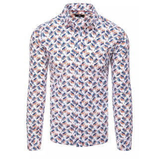 Bijela košulja s uzorkom i dugim rukavima