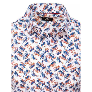 Bijela košulja s uzorkom i dugim rukavima