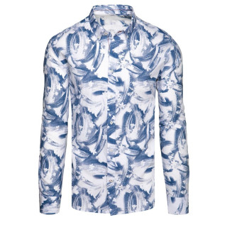 Plavo-bijela muška košulja s uzorkom