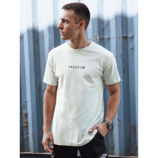 Muška majica s printom u ekru boji