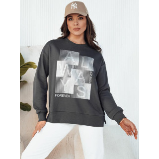 Ženska tamno siva majica s printom