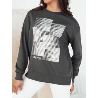 Ženska tamno siva majica s printom