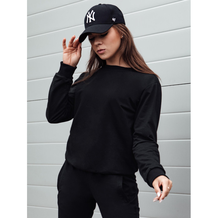 Ženski sweatshirt crne boje