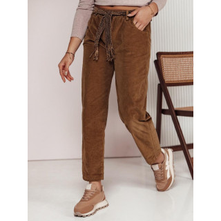 Ženske smeđe hlače od samta UY2279