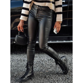 Ženske crne voštane hlače UY2194