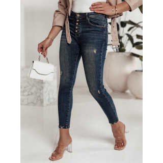 Ženske plave traperice s rubovima UY2210