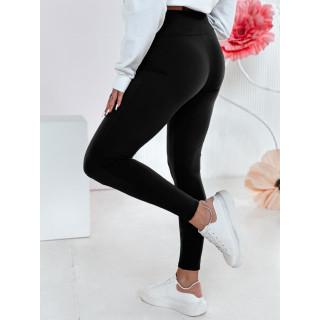 Ženske crne tajice visokog struka UY2510