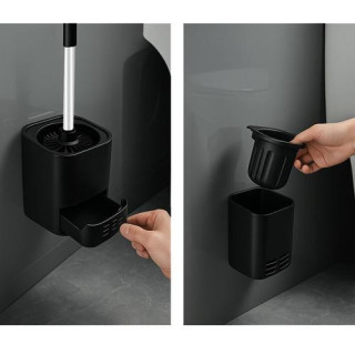 Crna četka za WC sa stalkom