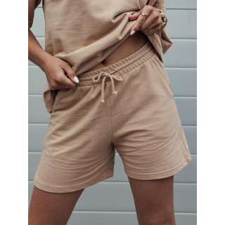Ženske pamučne kratke hlače bež boje SY0326