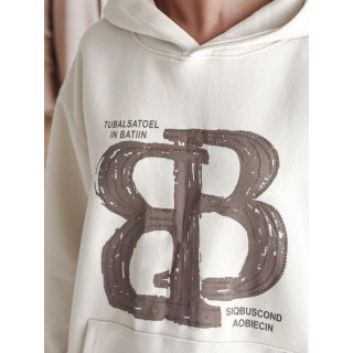 Ženska ecru majica s printom BY1414