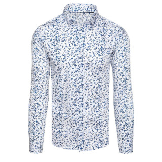 Muška košulja s uzorkom u plavo-bijeloj boji DX2670