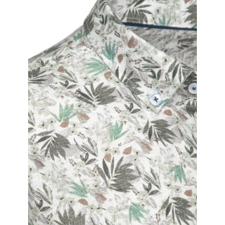 Muška bijelo-zelena košulja s uzorkom DX2633