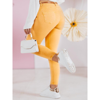 Ženske žute traperice s remenom UY2454