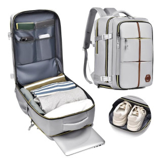 Sivi vodootporni putni ruksak