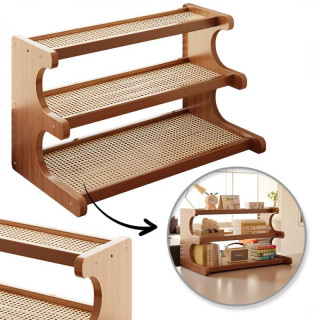 Troslojna bambusova polica za stol