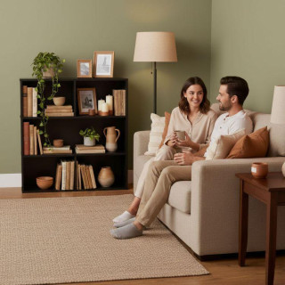 Moderna polica u crnoj boji