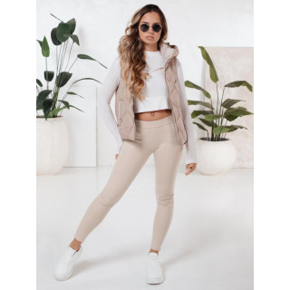 Ženske bež tajice s džepovima UY2724