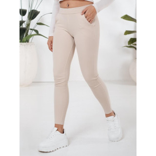 Ženske bež tajice s džepovima UY2724