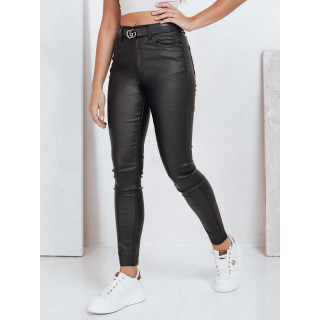 Crne uske voskane traperice UY2750