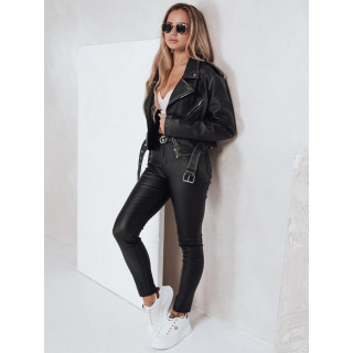 Crne uske voskane traperice UY2750