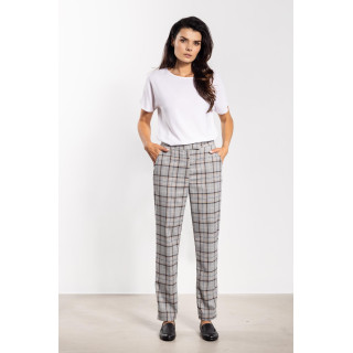 Ženske sive karirane hlače